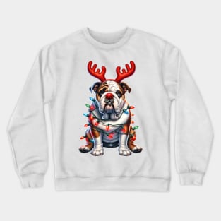 Christmas Red Nose Bulldog Crewneck Sweatshirt